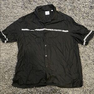 Burberry Black Short Sleeve Shirt size large